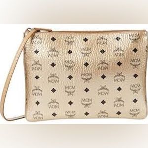 MCM Medium Visetos Original Leather Pouch